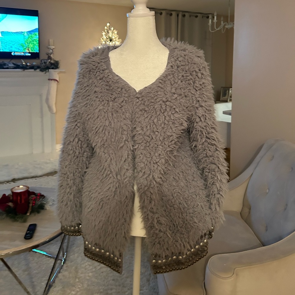 Jessica simpson fur jacket